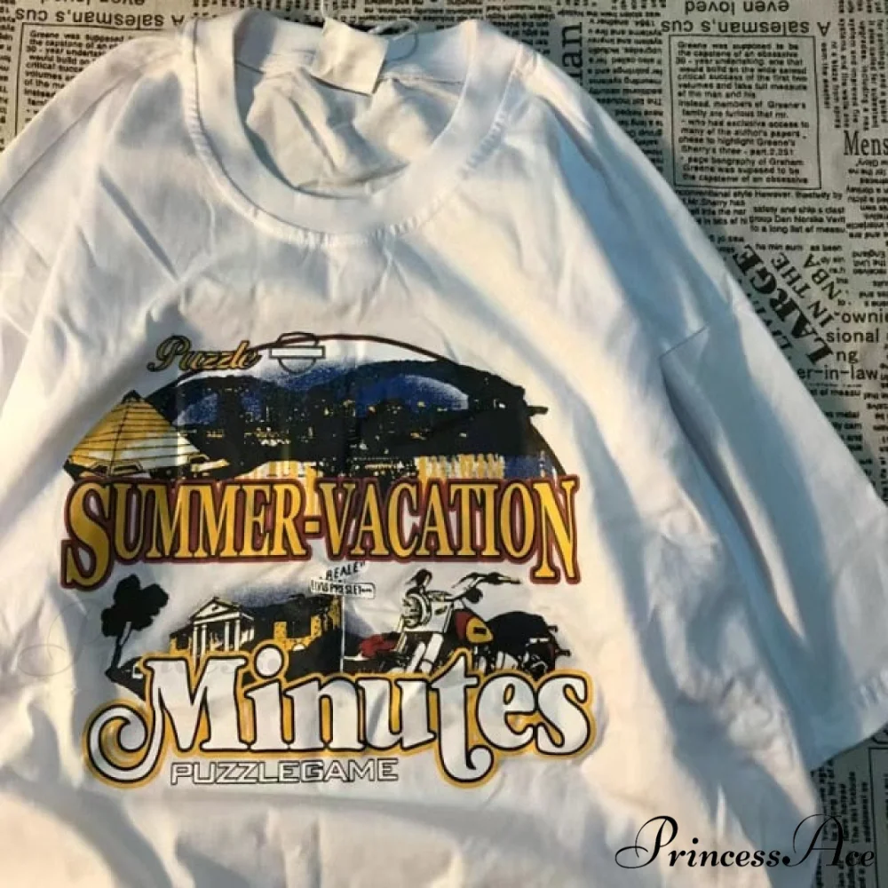 Short Sleeve O Neck Print T-Shirt - Image 12