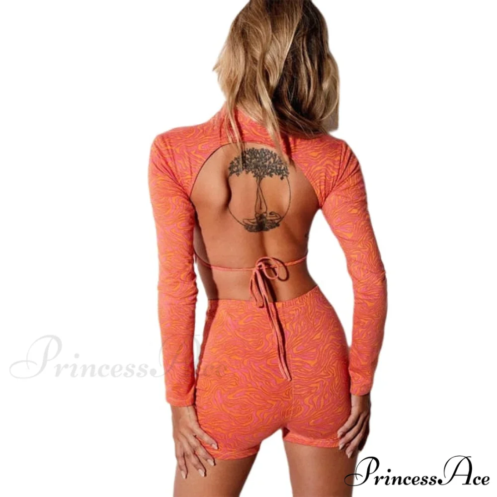 Long Sleeve Backless Sexey Tees Top - Image 5