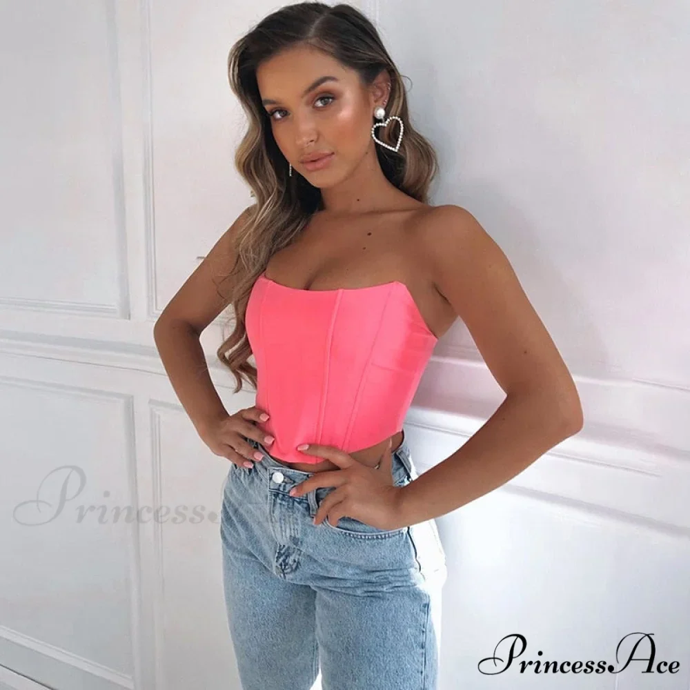 Sleeveless Off Shoulder Velvet Sexy Corset - Image 6