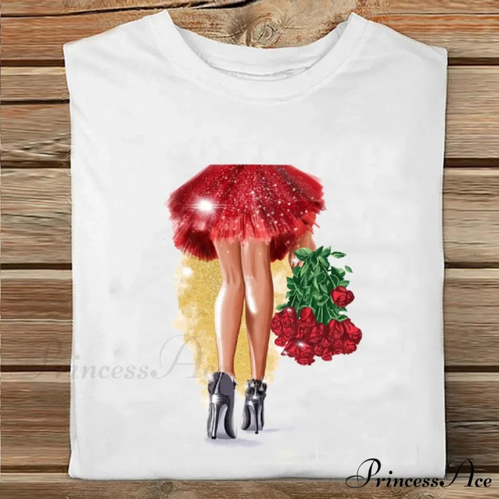 Coffee Love Cartoon Printing Clothes Tshirt - Image 4
