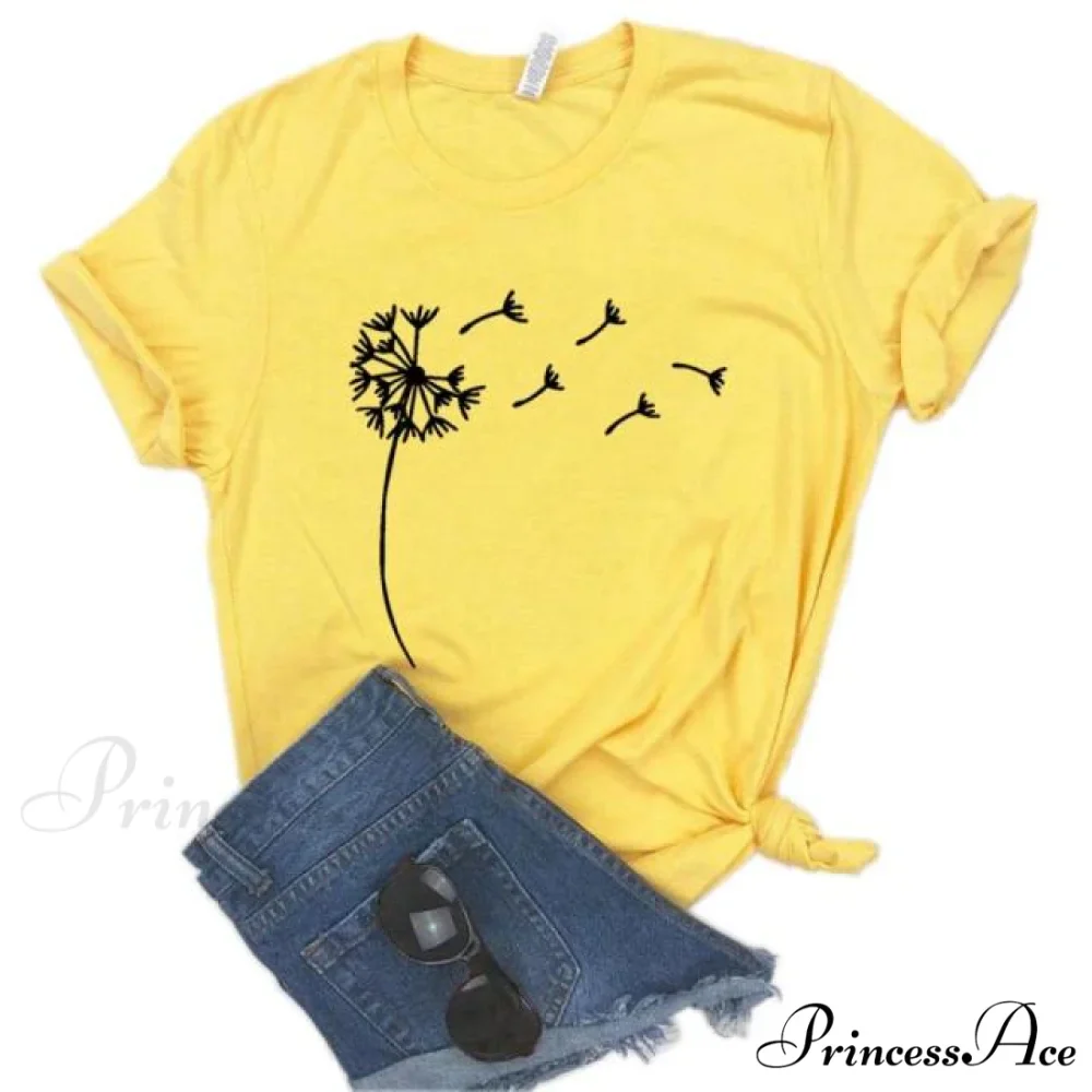 Wildflower Dandelion Print T-shirt - Image 10