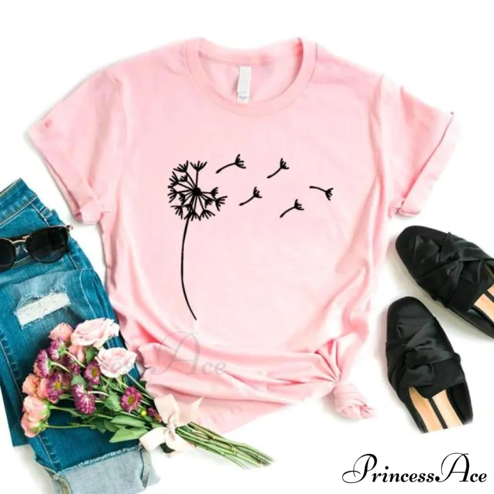 Wildflower Dandelion Print T-shirt - Image 12