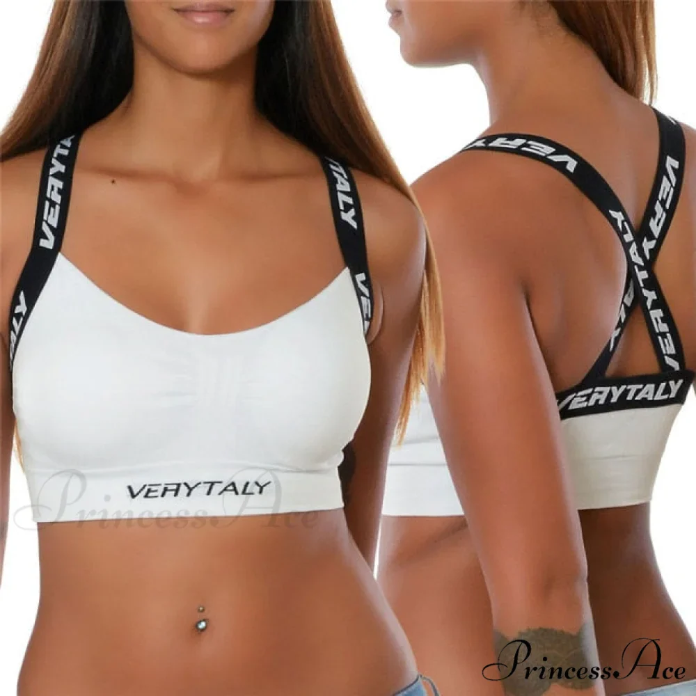 Fitness Tight Sports Letter Cropped Tank Tops - Image 2