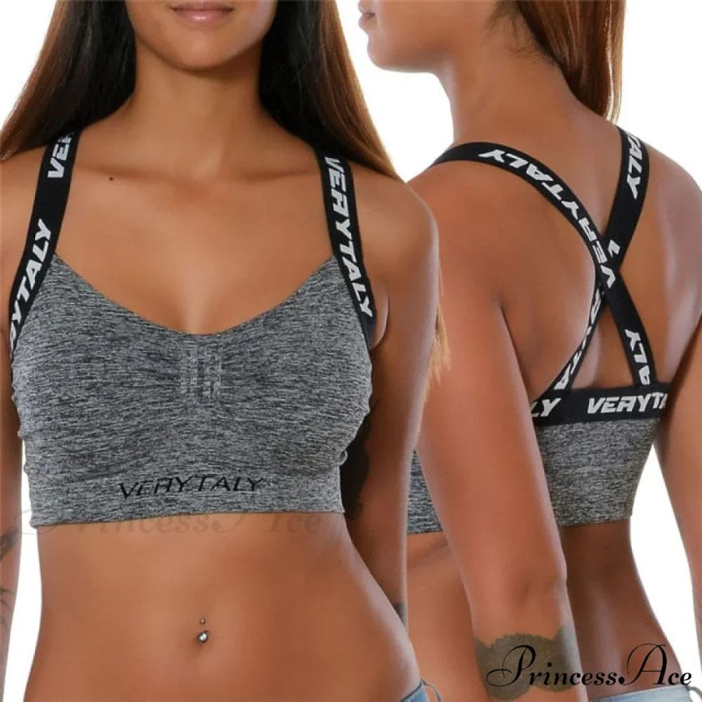 Fitness Tight Sports Letter Cropped Tank Tops - Image 4