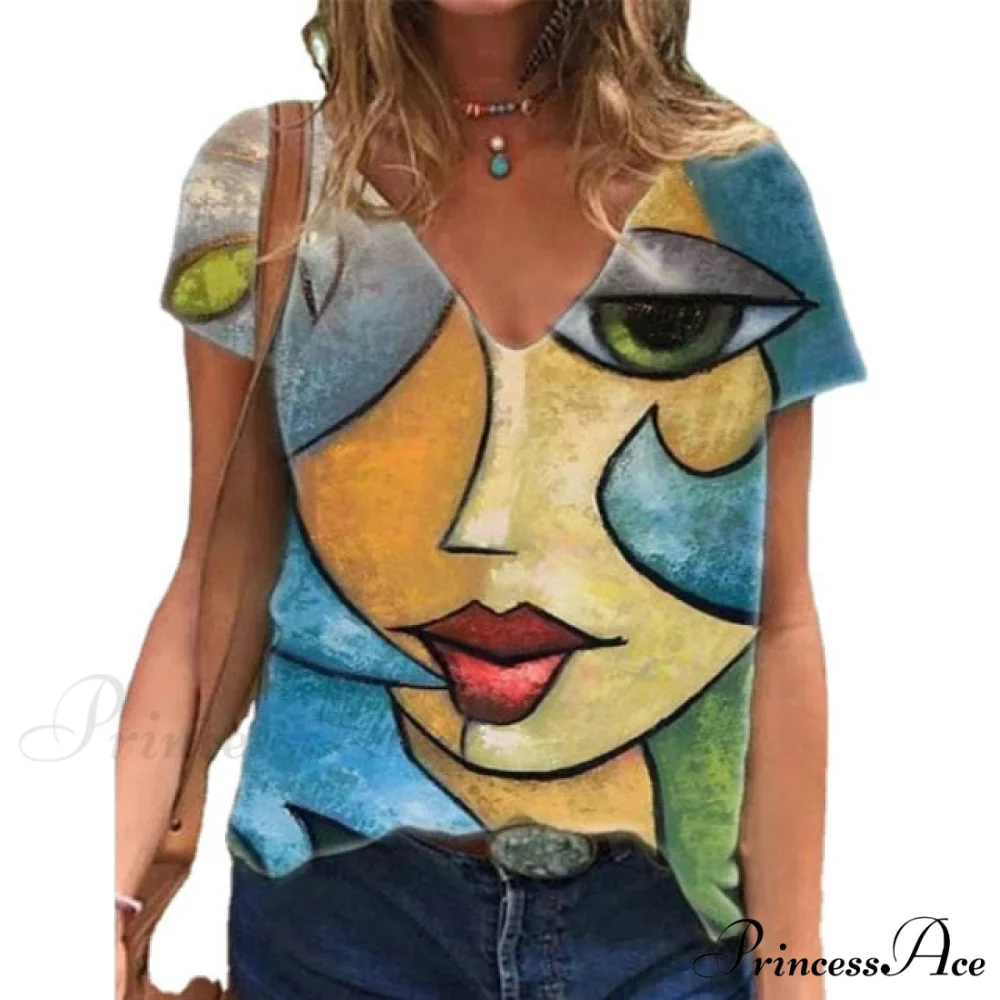 Women's Summer Casual Oversize Print Shirt - Image 3