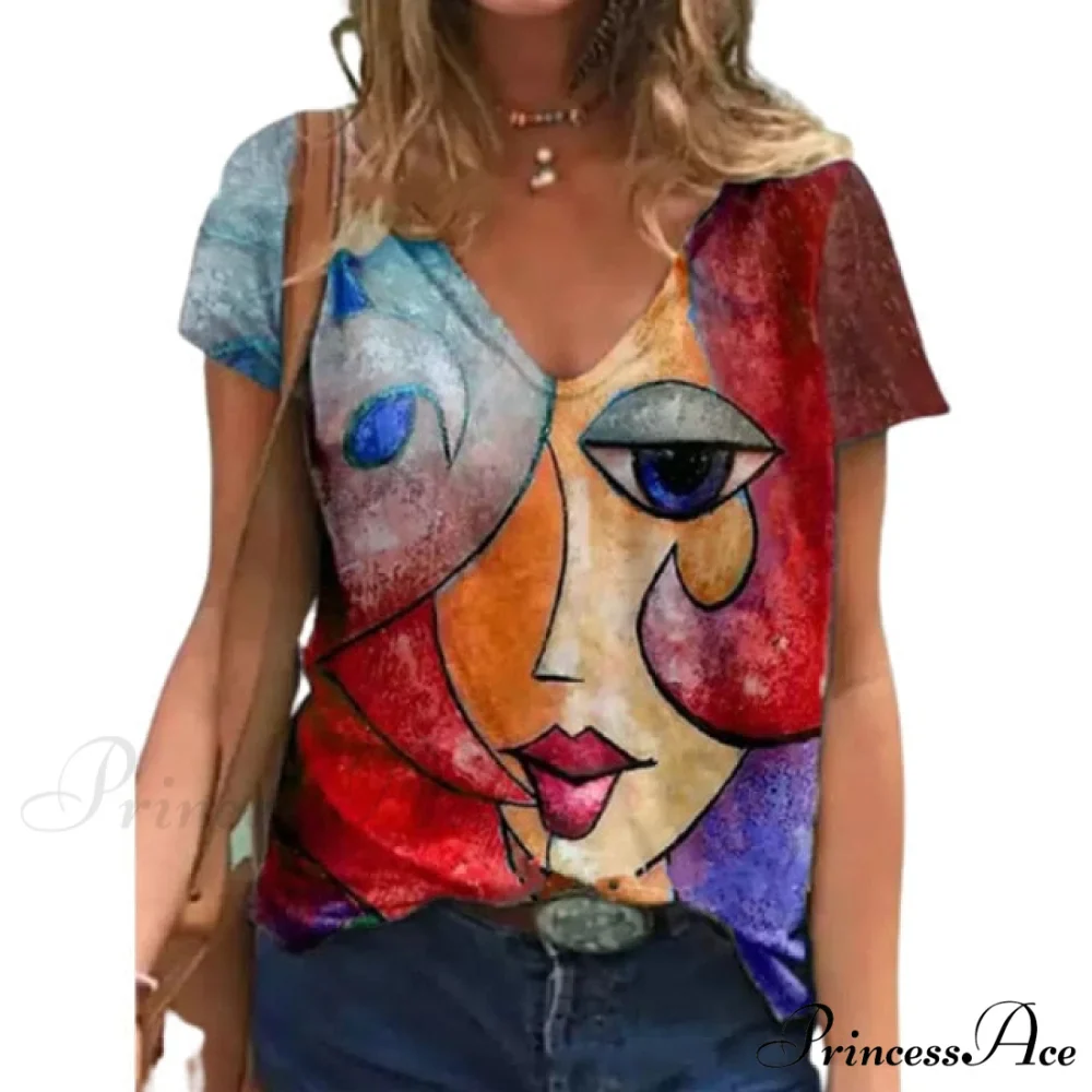 Women's Summer Casual Oversize Print Shirt - Image 4