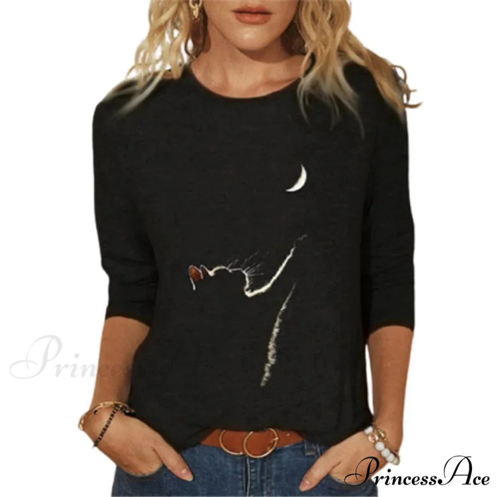 Clothing Funny Cat 3D Print Long Sleeve T-Shirts - Image 2