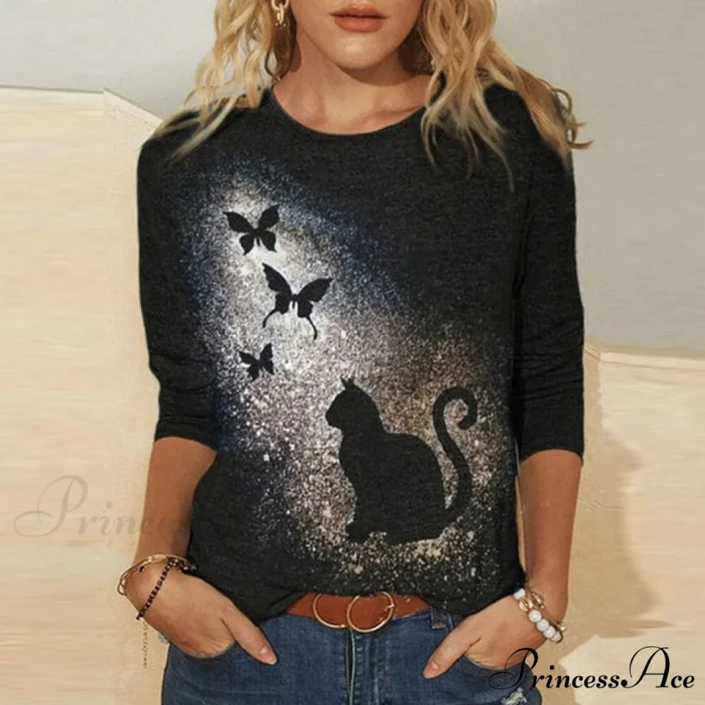 Clothing Funny Cat 3D Print Long Sleeve T-Shirts - Image 7