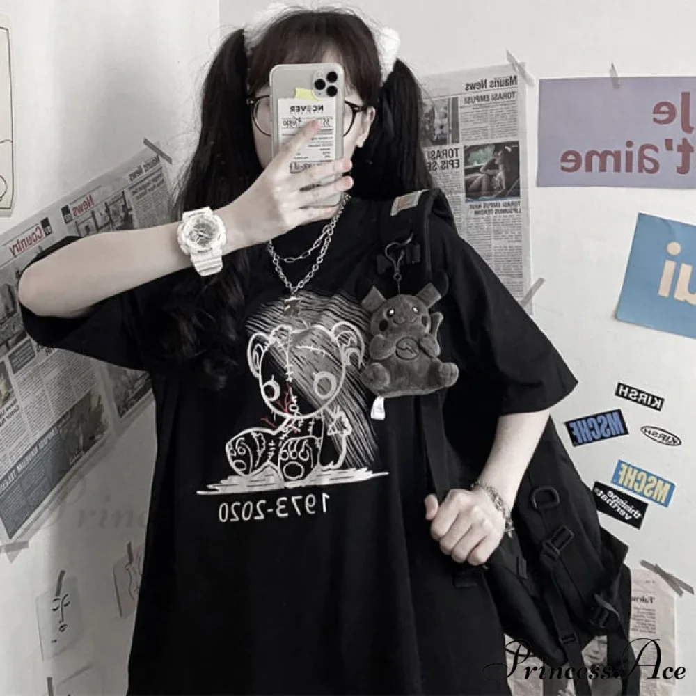 White Cartoon Female Kawaii Tops Tee - Image 19