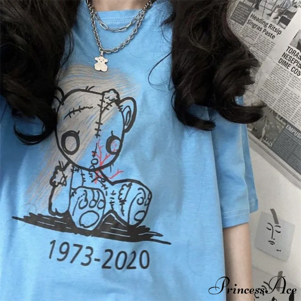 White Cartoon Female Kawaii Tops Tee - Image 5