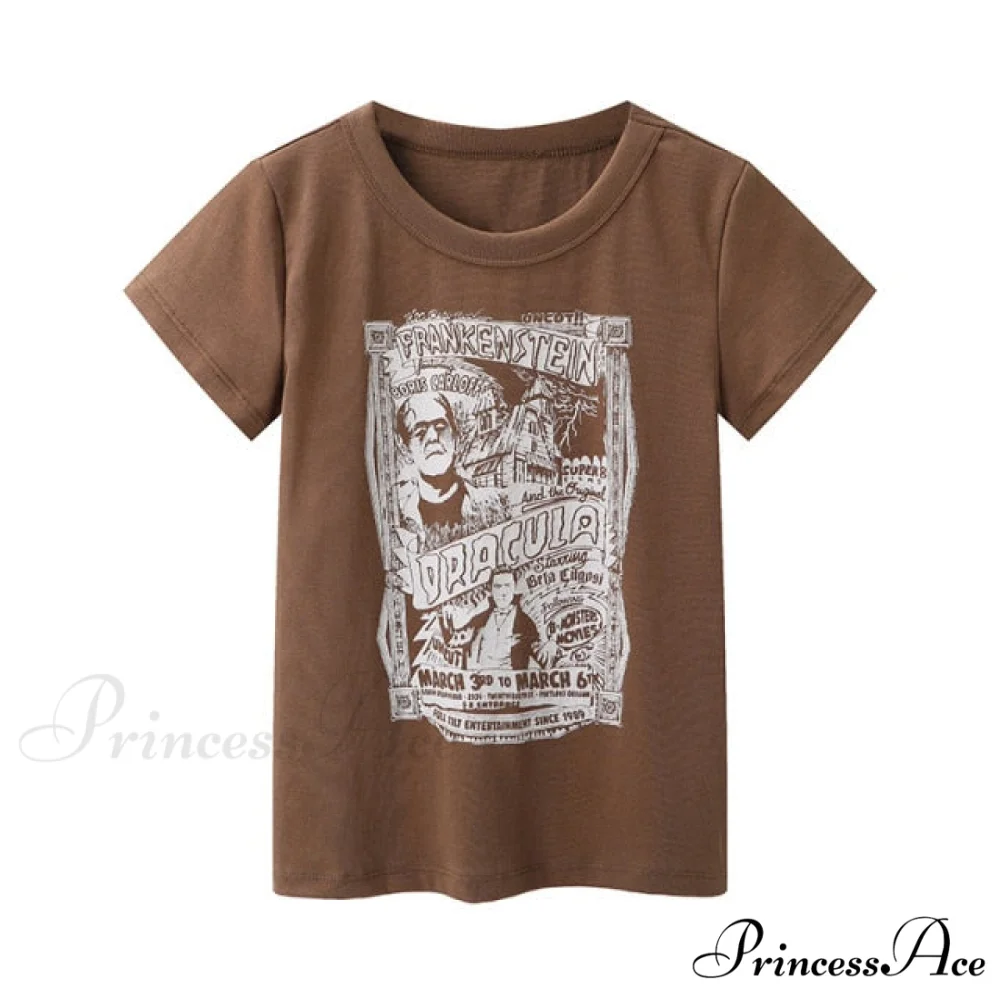 Fashion Ladies Cute Cartoon Print Short Tees - Image 3