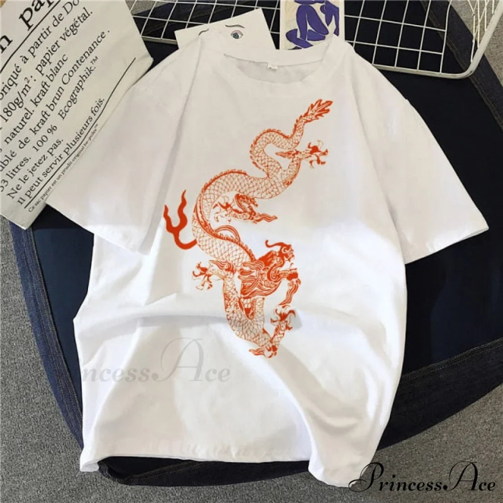 White Print Short O Neck T-shirts - Image 10