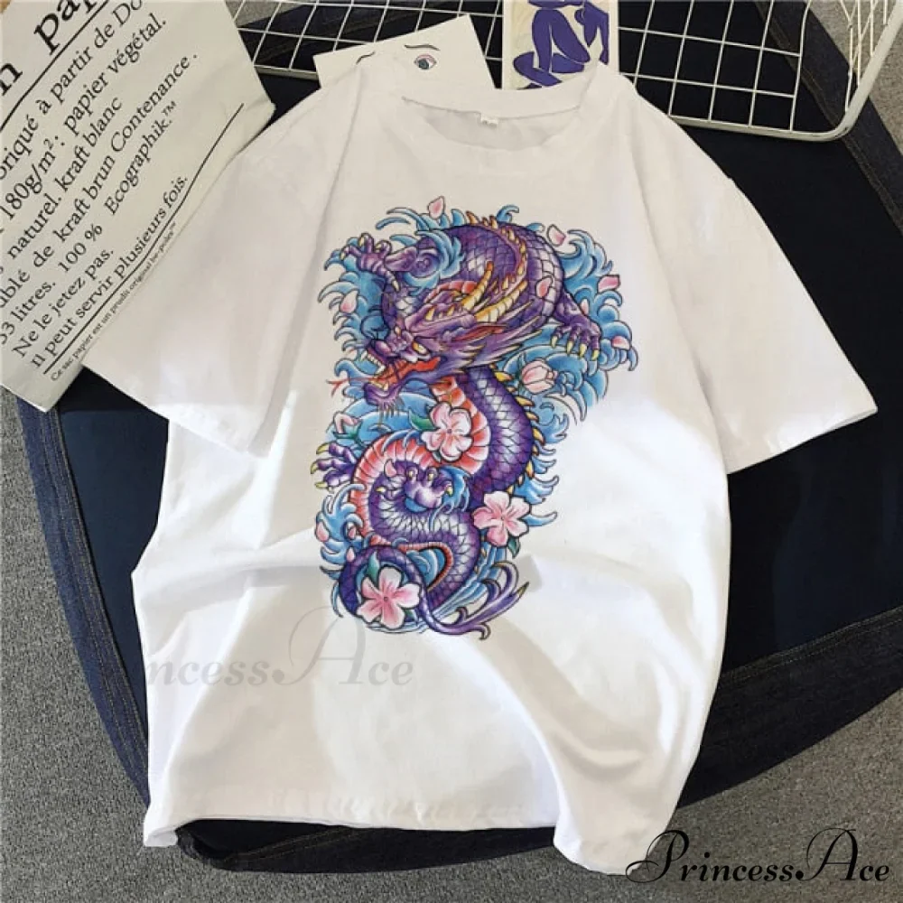 White Print Short O Neck T-shirts - Image 14