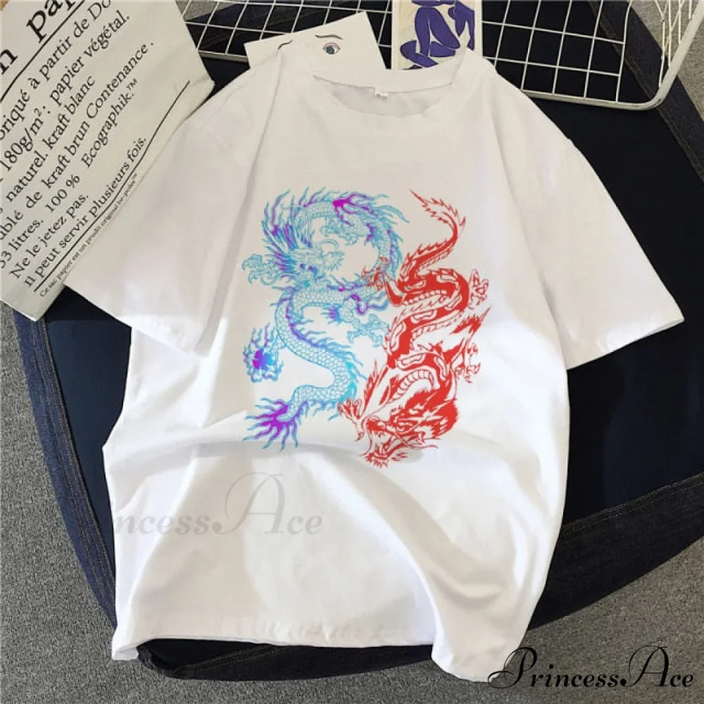 White Print Short O Neck T-shirts - Image 16