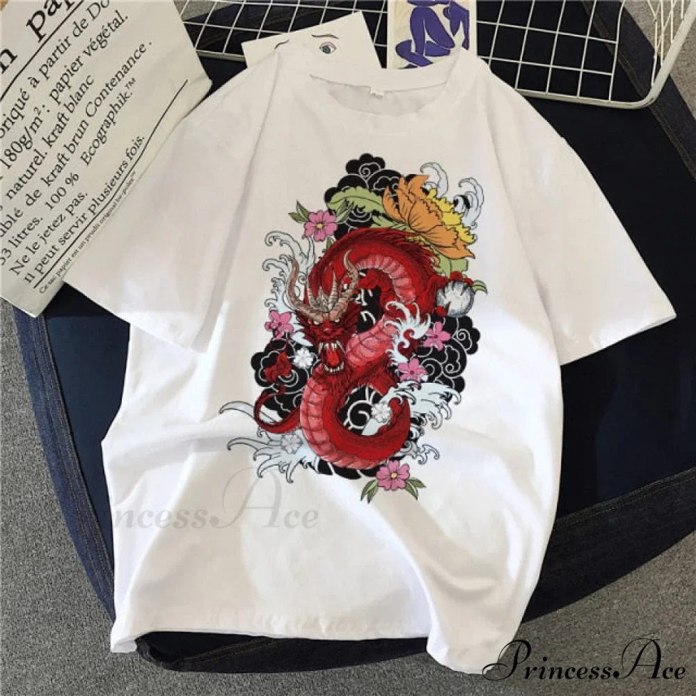 White Print Short O Neck T-shirts - Image 17