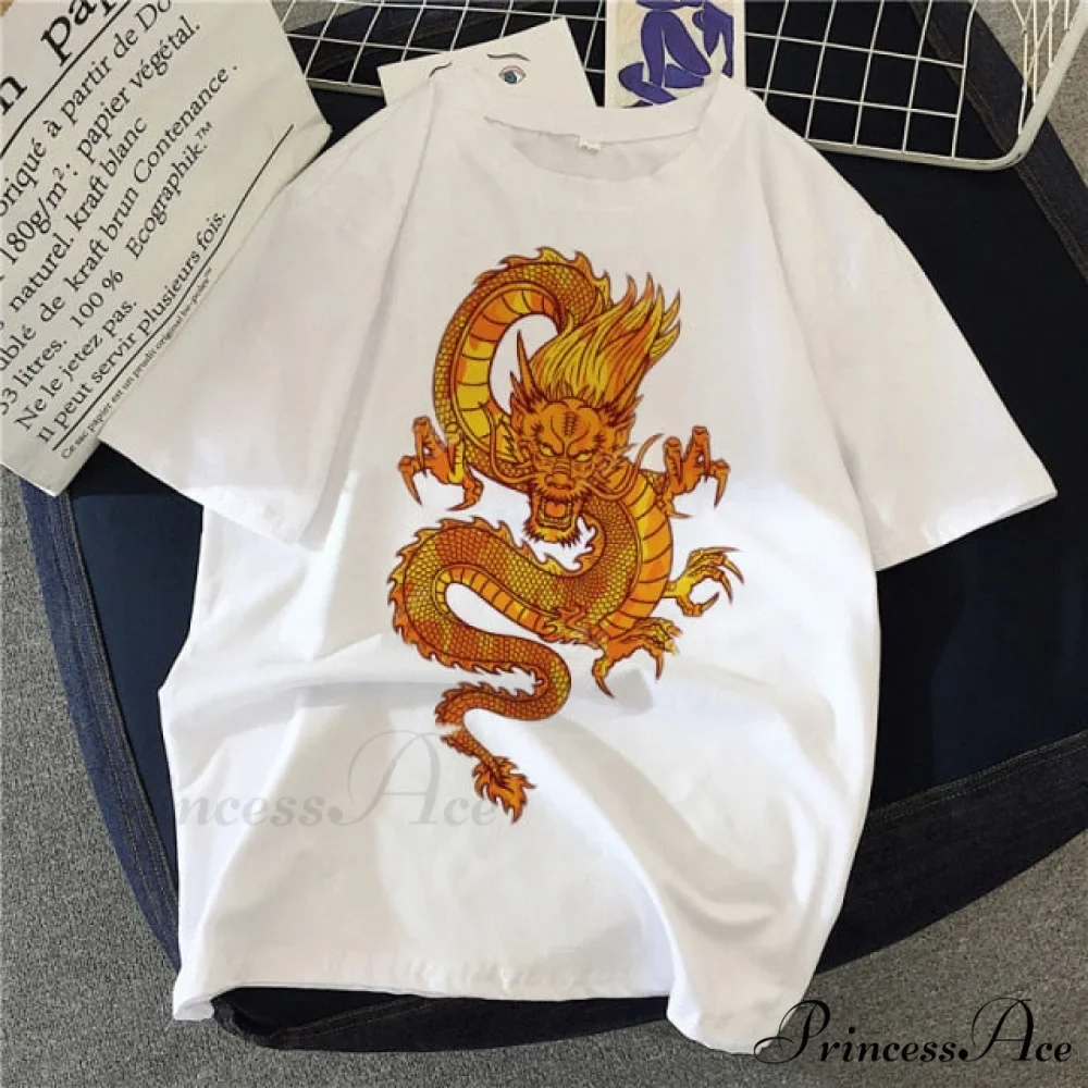 White Print Short O Neck T-shirts - Image 19
