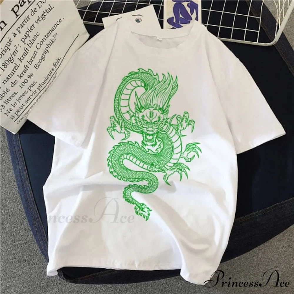 White Print Short O Neck T-shirts - Image 2