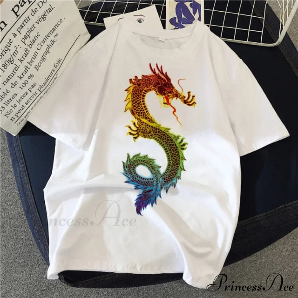White Print Short O Neck T-shirts - Image 21