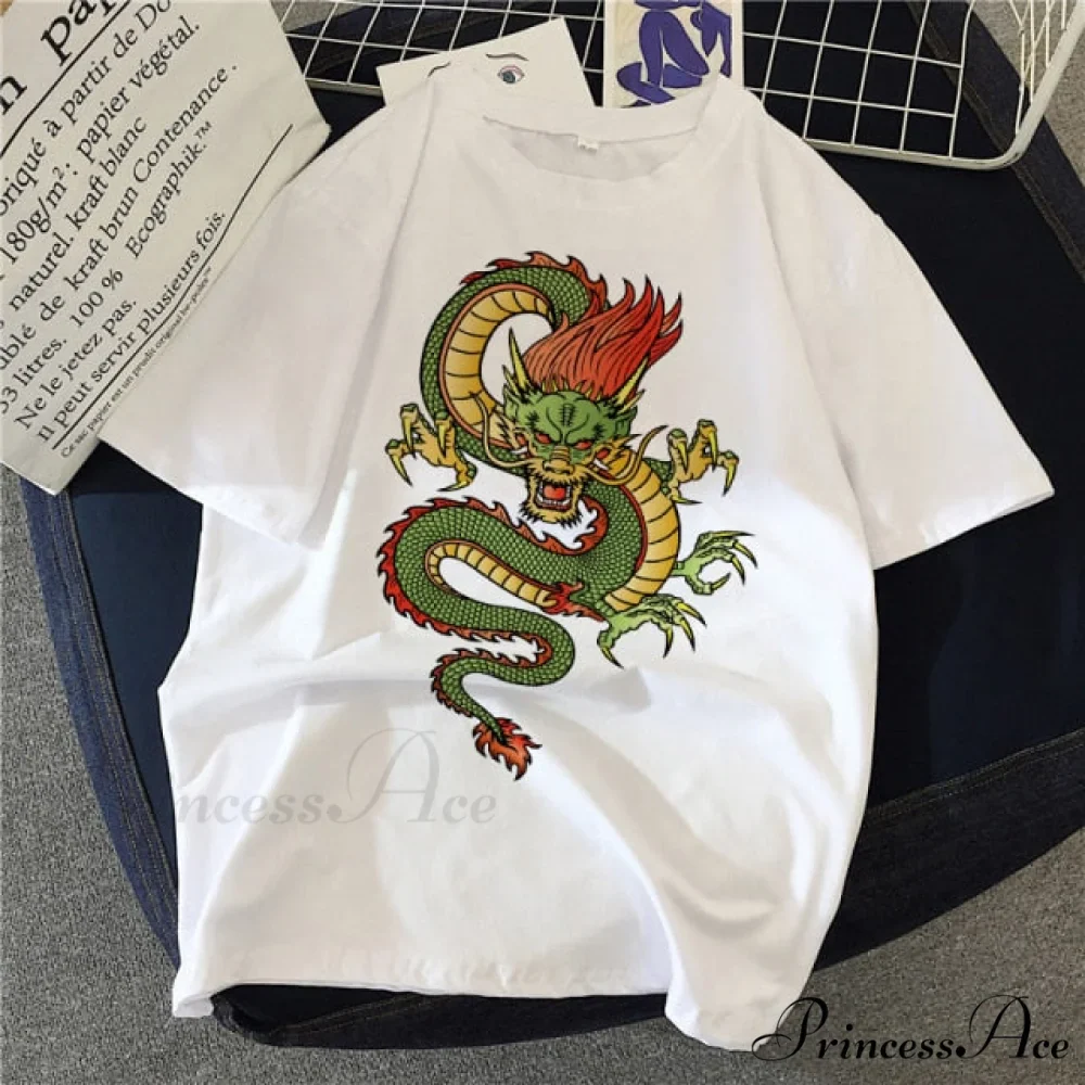 White Print Short O Neck T-shirts - Image 3