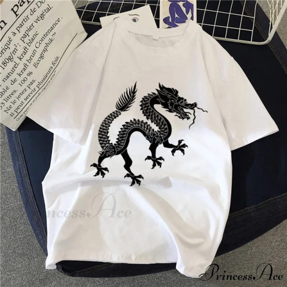 White Print Short O Neck T-shirts - Image 6