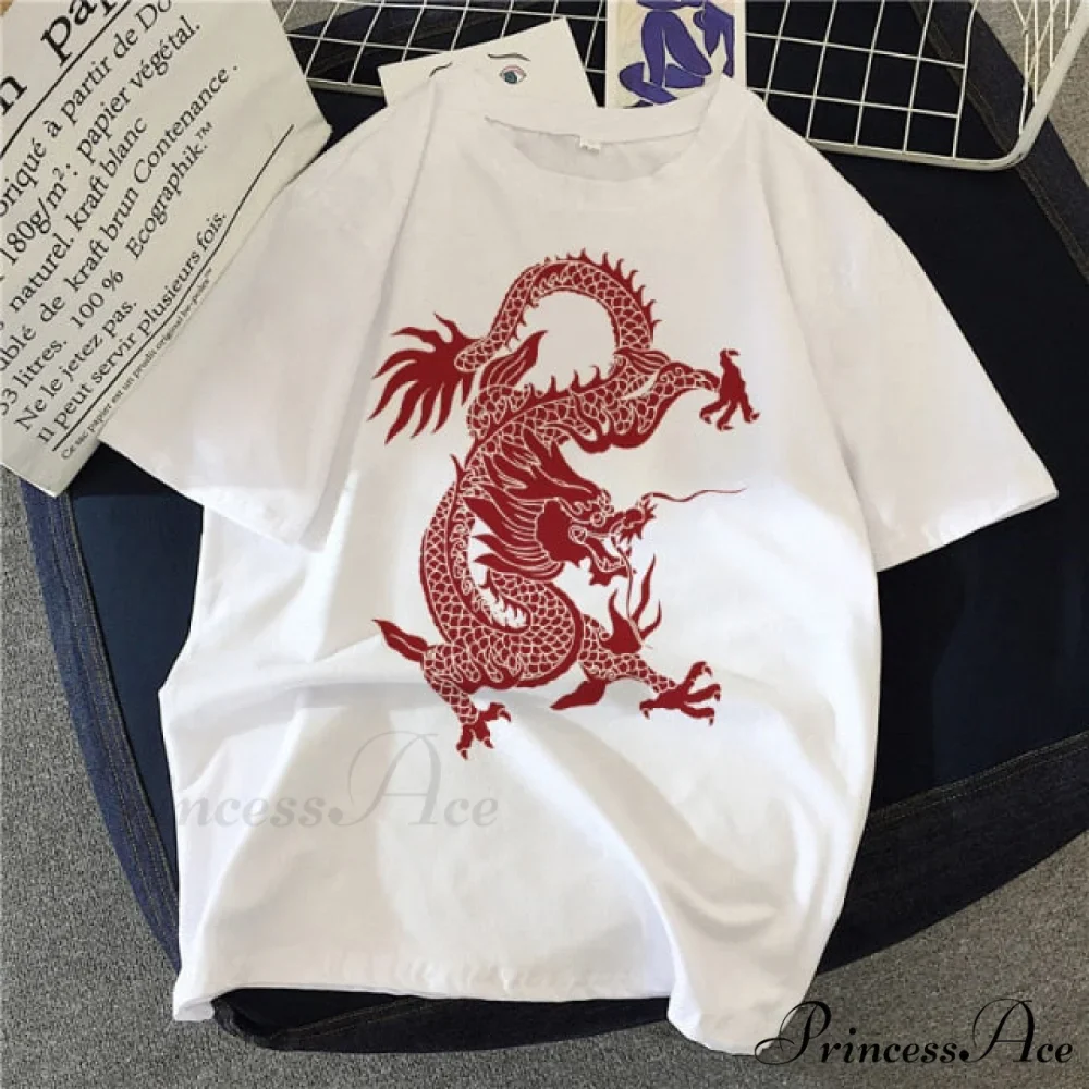 White Print Short O Neck T-shirts - Image 8