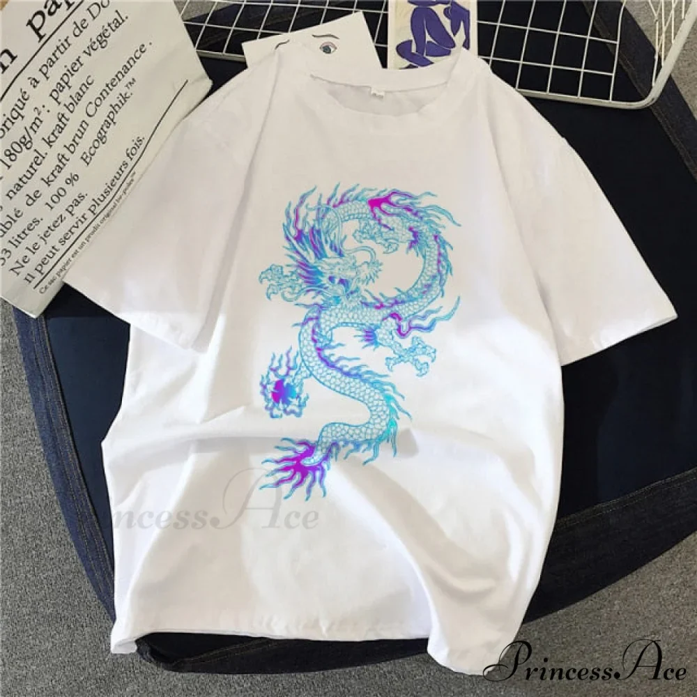 White Print Short O Neck T-shirts - Image 9