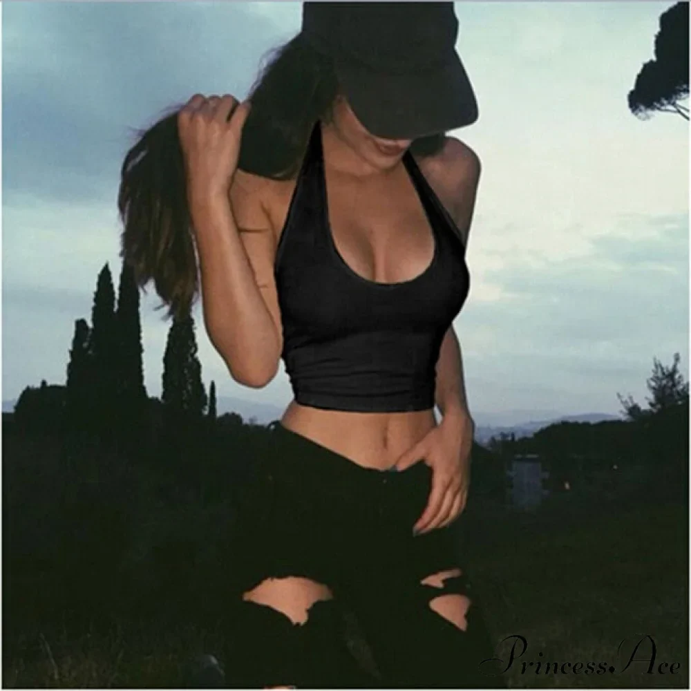 Backless Hollow Out Fitness Sleeveless Short Crop Tops - Image 7