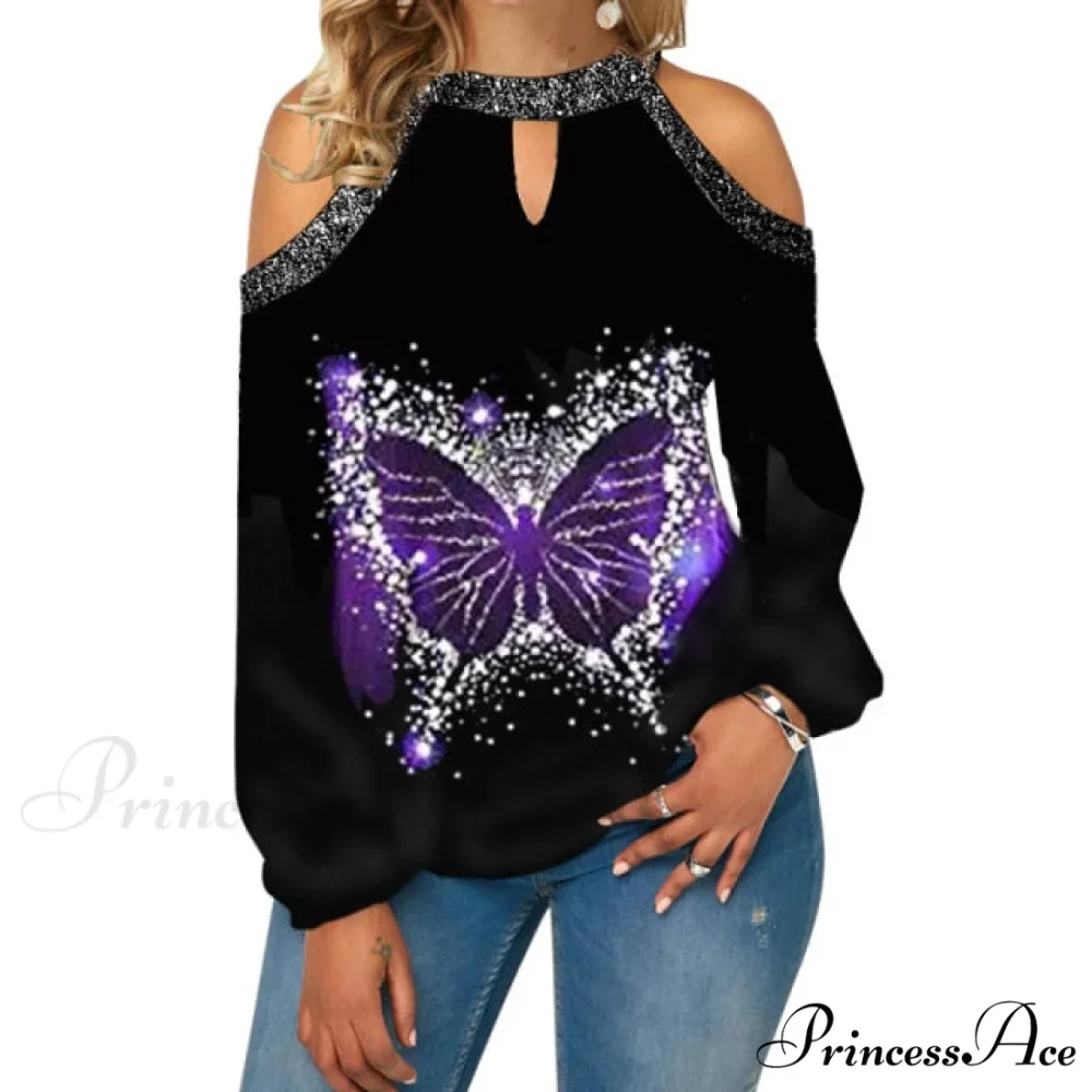 Christmas Casual Off Shoulder Printed Cute Top - Image 7