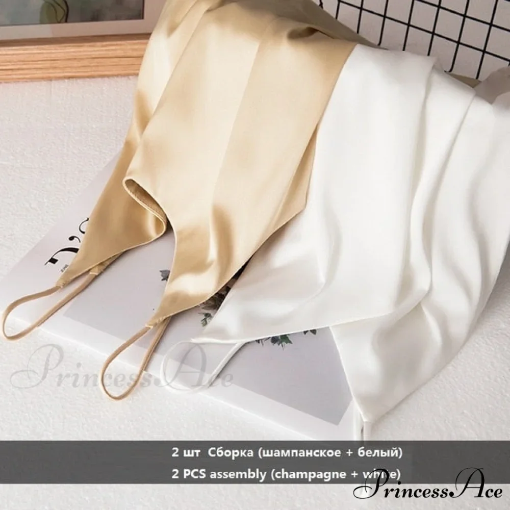 Crop Women Camis Silk Satin Tank Top - Image 11