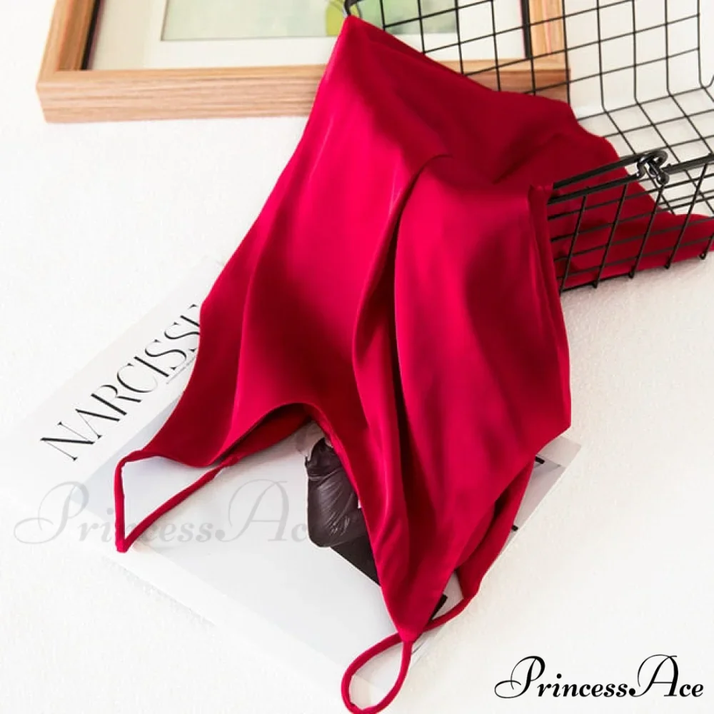 Crop Women Camis Silk Satin Tank Top - Image 15