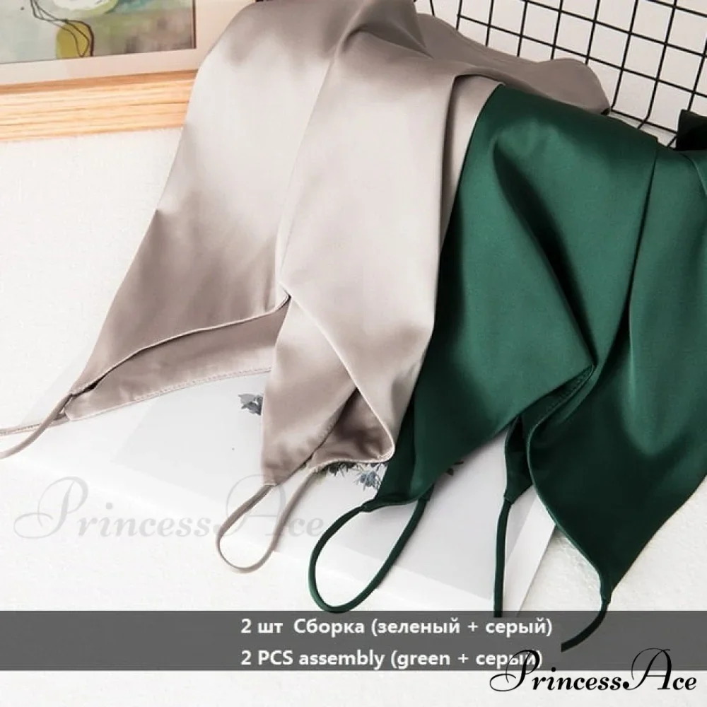 Crop Women Camis Silk Satin Tank Top - Image 19