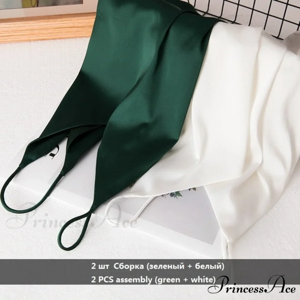 Crop Women Camis Silk Satin Tank Top - Image 21