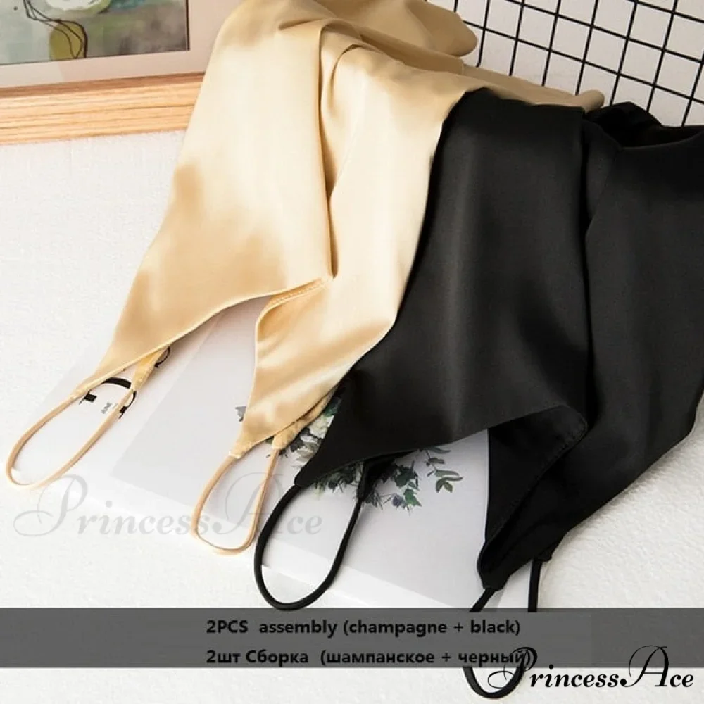 Crop Women Camis Silk Satin Tank Top - Image 8
