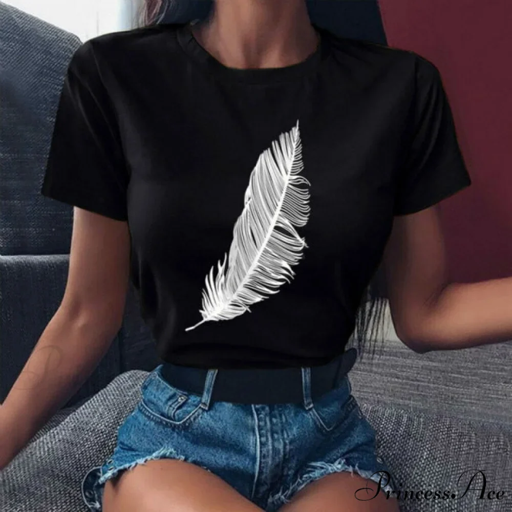 Short Sleeve Elastic Stretched Tee Shirt - Image 2