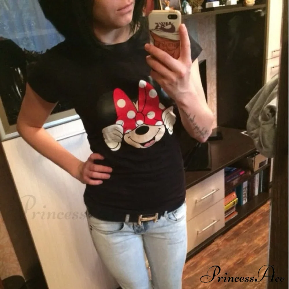 Three Mickey Mouse Print Women T shirt - Image 15