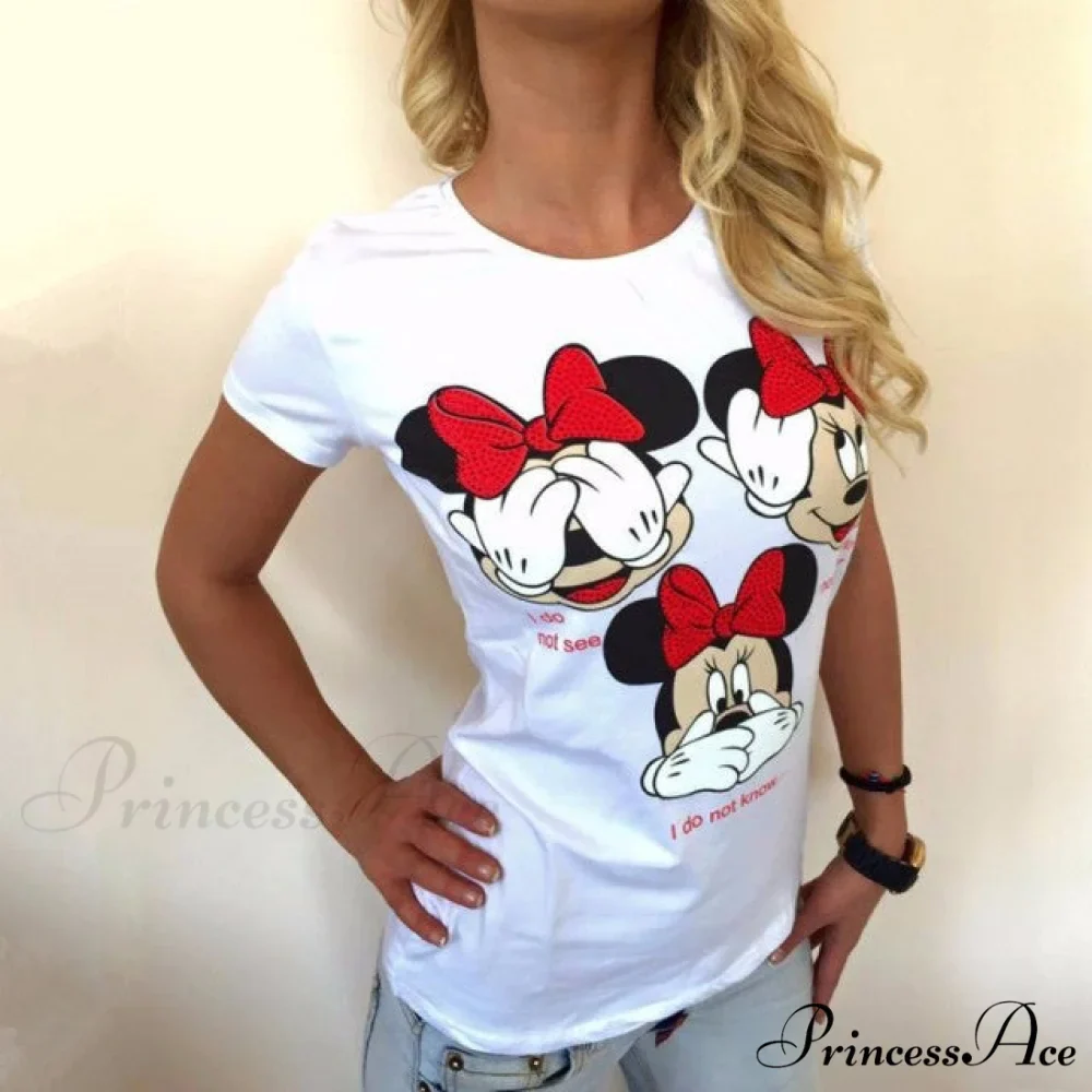 Three Mickey Mouse Print Women T shirt - Image 21