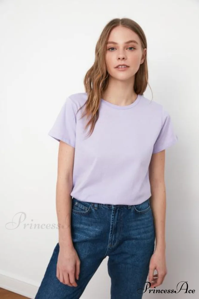 Cotton Single Jersey Cycling Neck Basic Knitted T-Shirt - Image 8