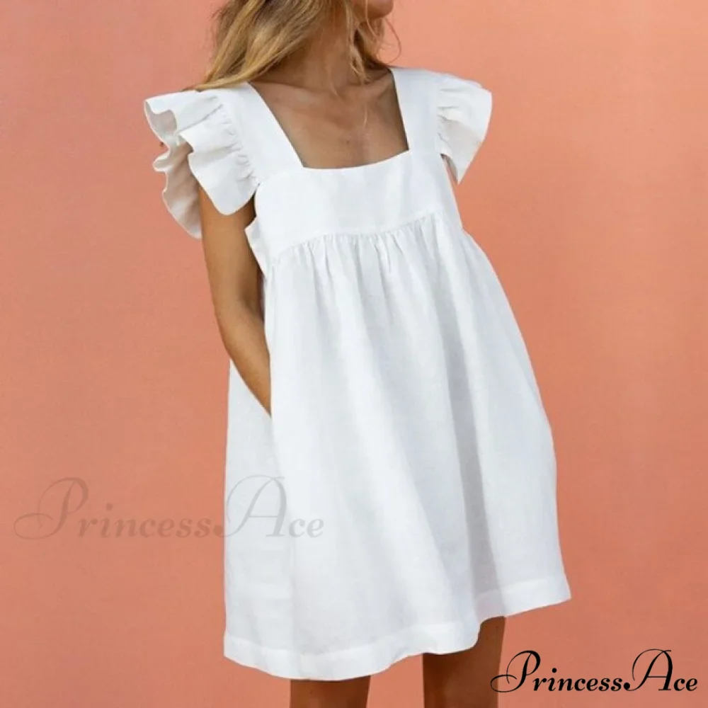 Elegant Butterfly Sleeve Beach Party Dress - Image 3