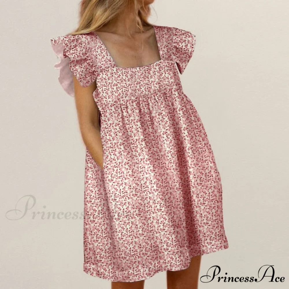 Elegant Butterfly Sleeve Beach Party Dress - Image 4