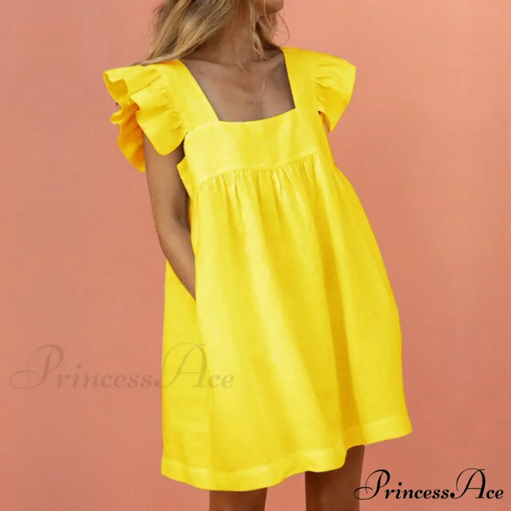 Elegant Butterfly Sleeve Beach Party Dress - Image 5
