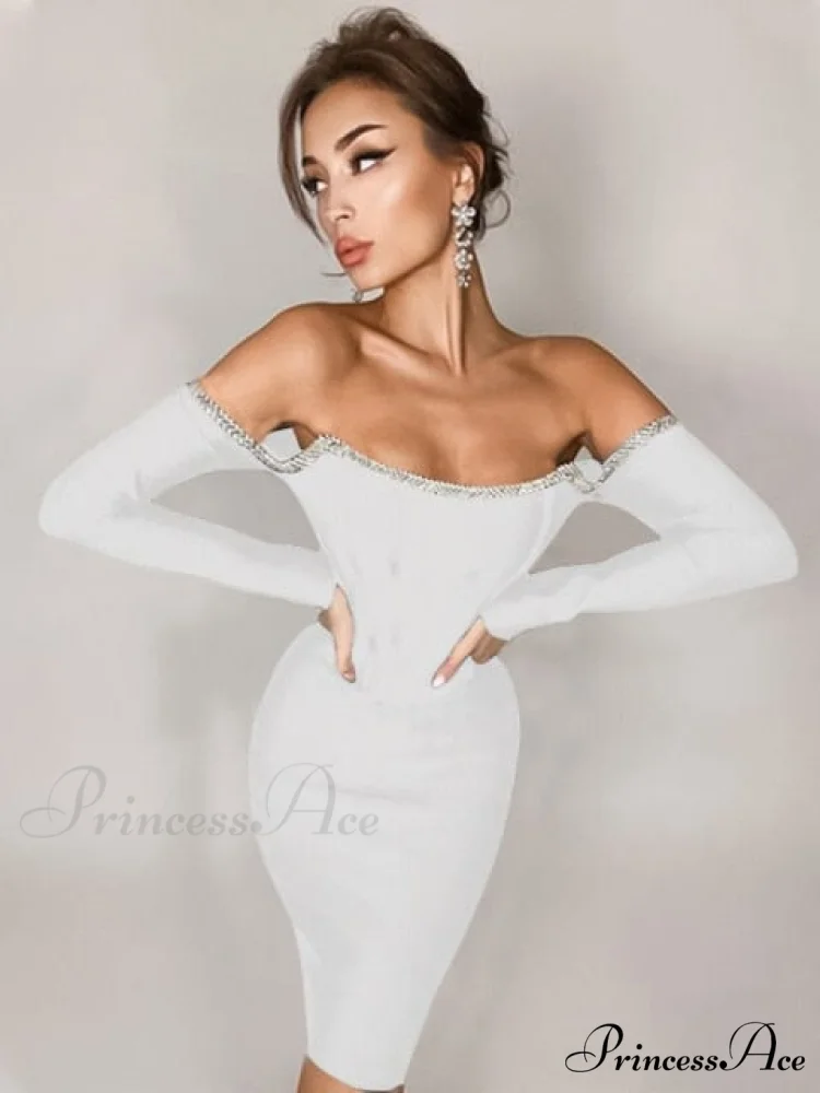 Chains Vestidos Party Black Bandage Dress - Image 2