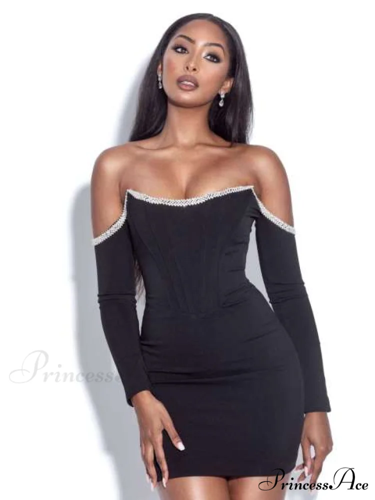 Chains Vestidos Party Black Bandage Dress - Image 7