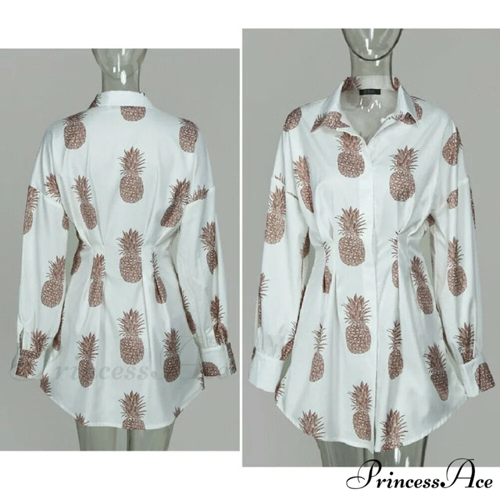 Women Long Sleeve Mini Shirt Dress - Image 4