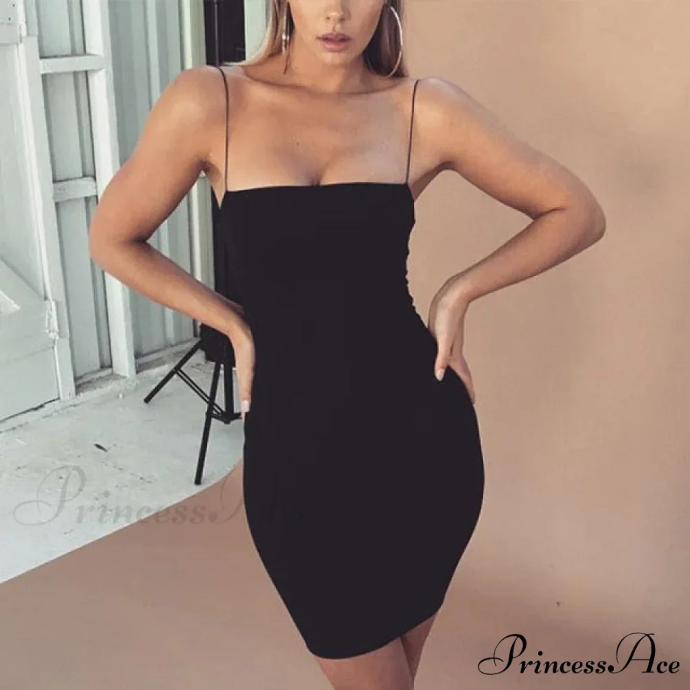 Lady Sleeveless Casual Mini Dress - Image 3