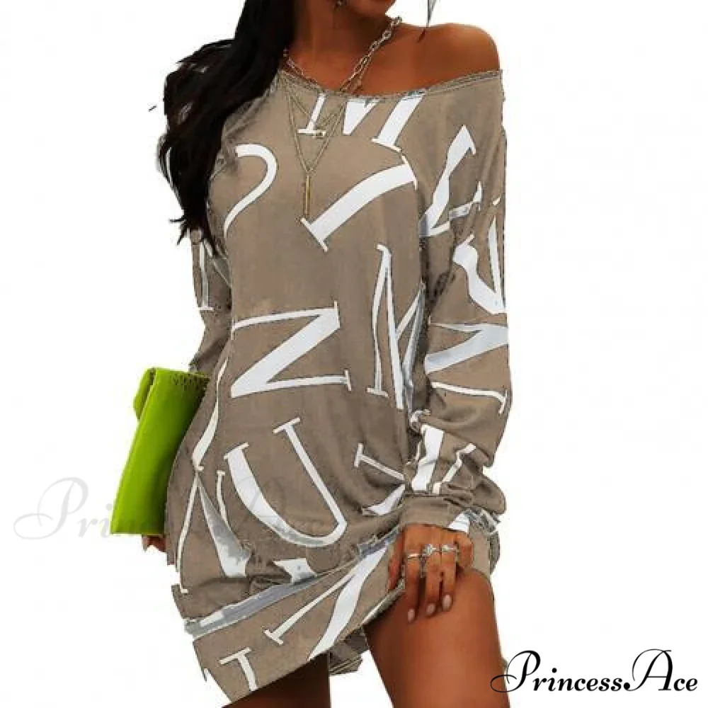 Loose Casual Streetwear Long Sleeve O Neck Dress - Image 3