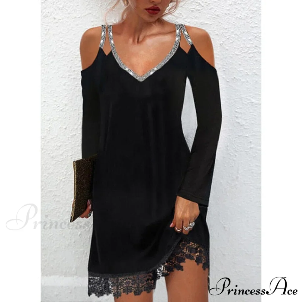 Fashion Sexy Casual Long Sleeve Vestidos Pullover Party Dress - Image 3