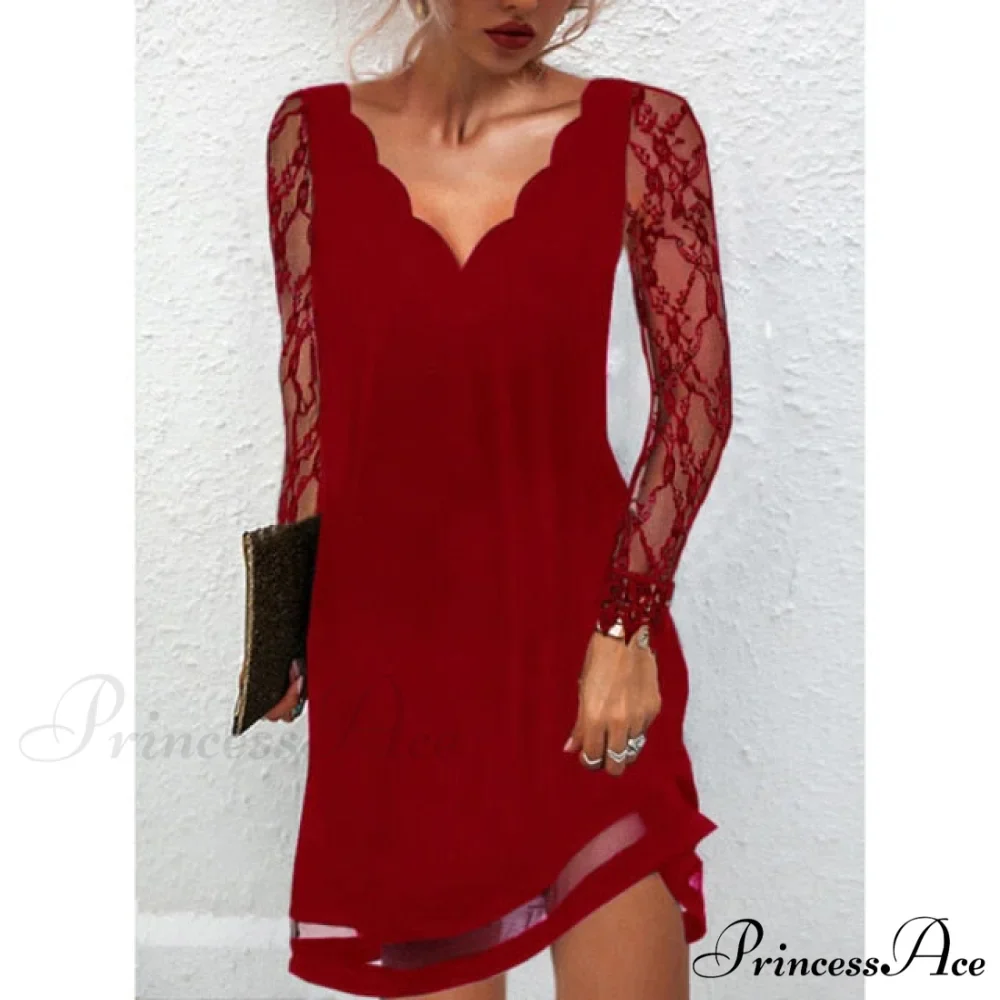 Fashion Sexy Casual Long Sleeve Vestidos Pullover Party Dress - Image 4