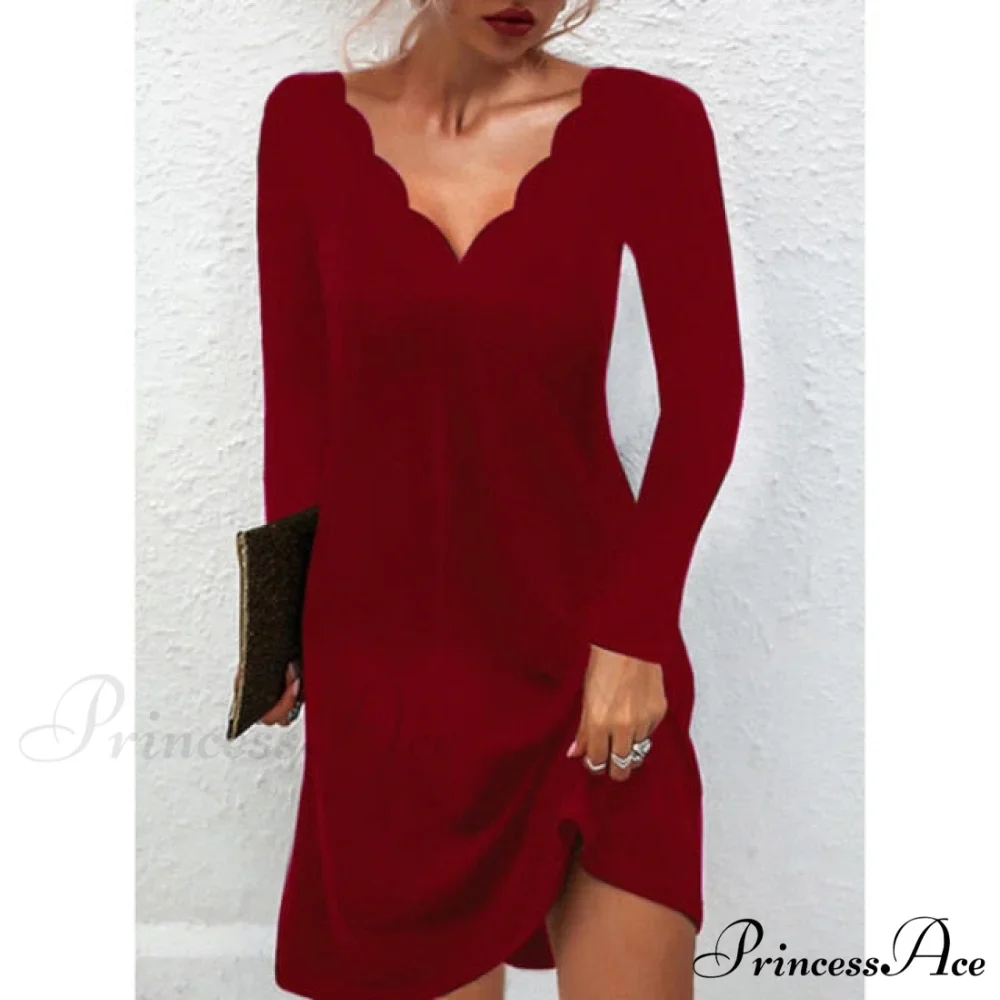 Fashion Sexy Casual Long Sleeve Vestidos Pullover Party Dress - Image 7