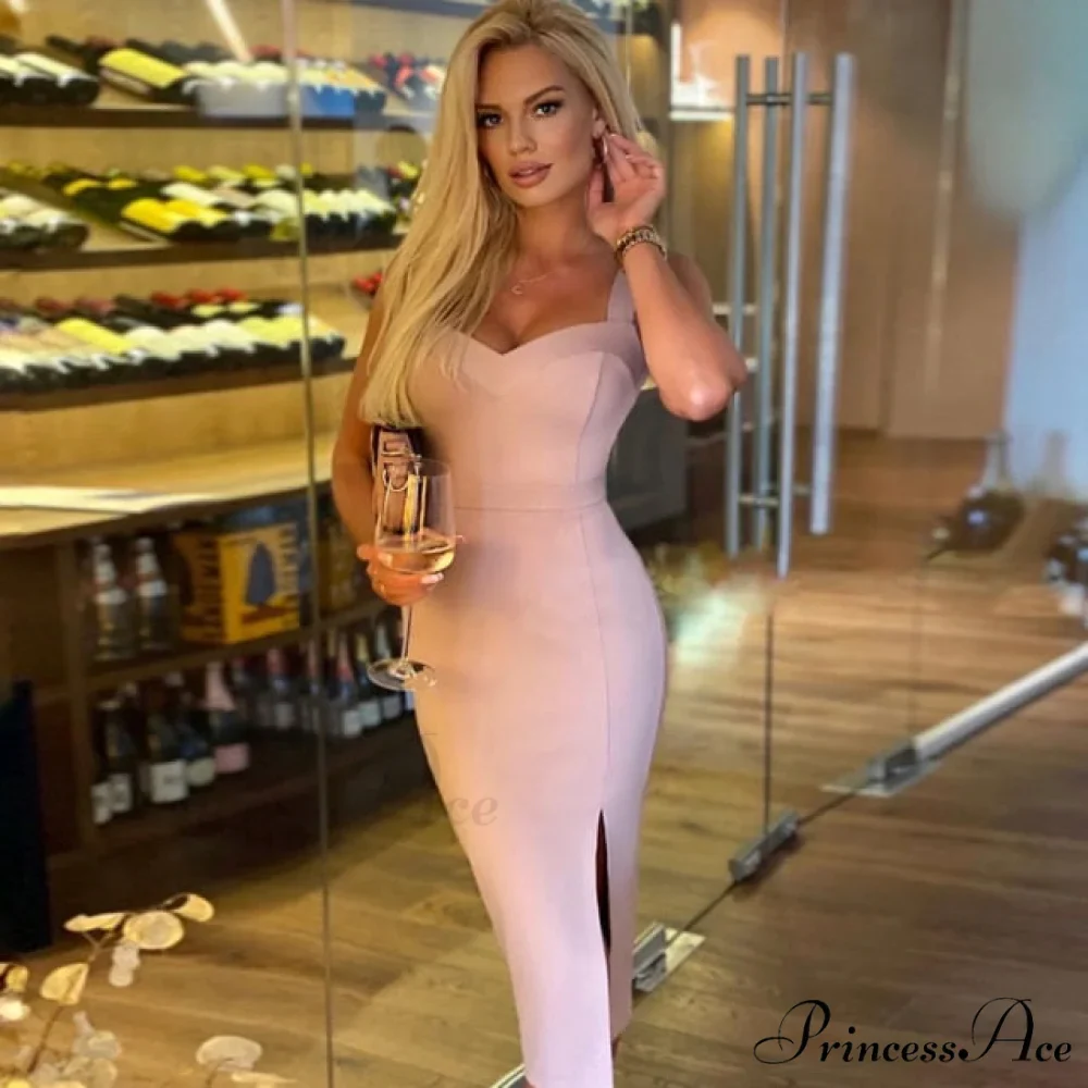 Spaghetti Strap Bodycon Bandage Dress - Image 2