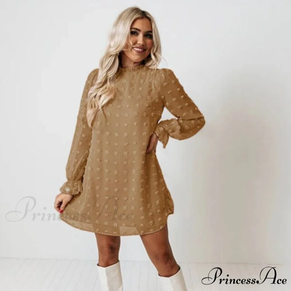 Fashion Dot Pom Pom Dress New Loose Casual Dress - Image 7